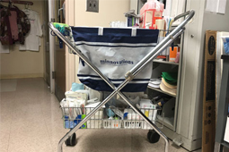IV line supply cart clear waste disposal
