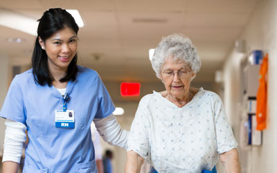 Nurse with patient