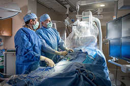 Surgeons undergoing surgery