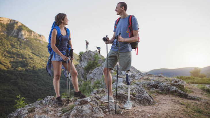 Image of an amputee hiker