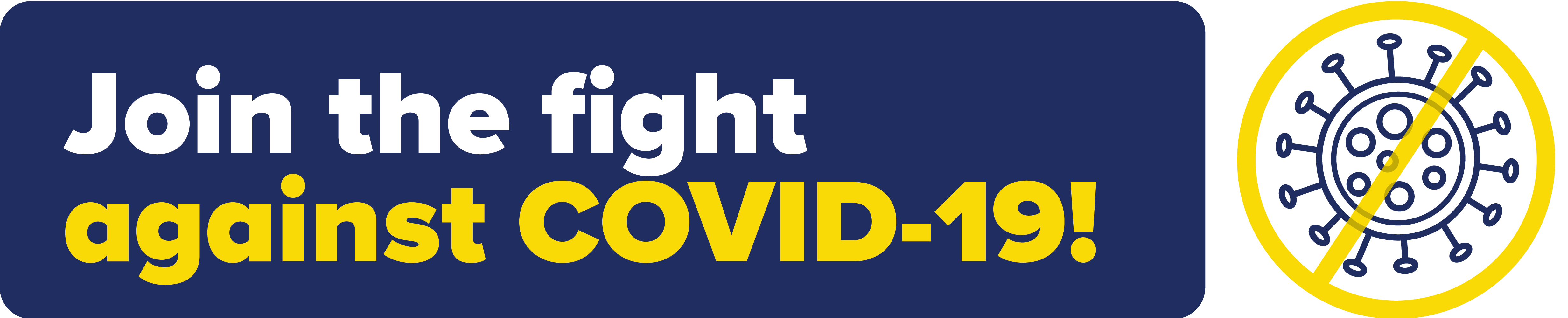 Join the fight against COVID-19 title graphic