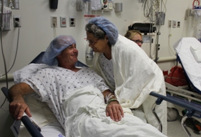 Brenda and Dana before the surgery