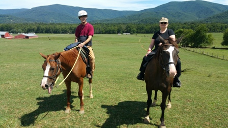 Cathy & husband horseback riding in Shenandoah