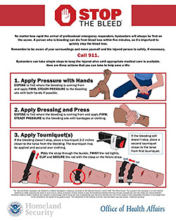 infographic for first aid bleeding treatment