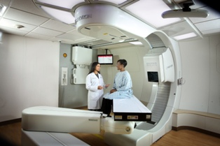 proton therapy patient with doctor
